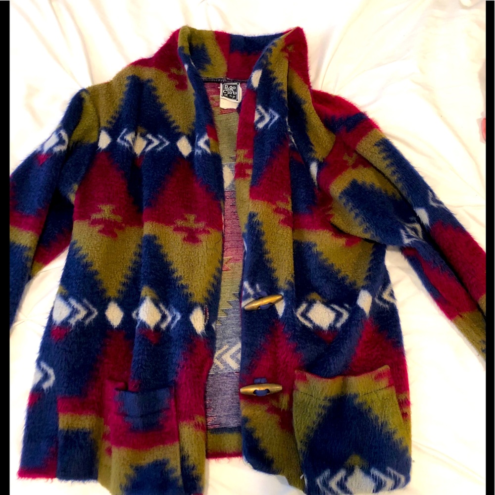 Fuzzy patterned sweater